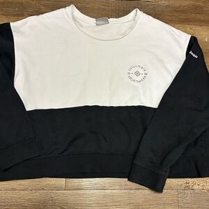 Columbia Black and White Slight Crop Crewneck Sweatshirt 2X